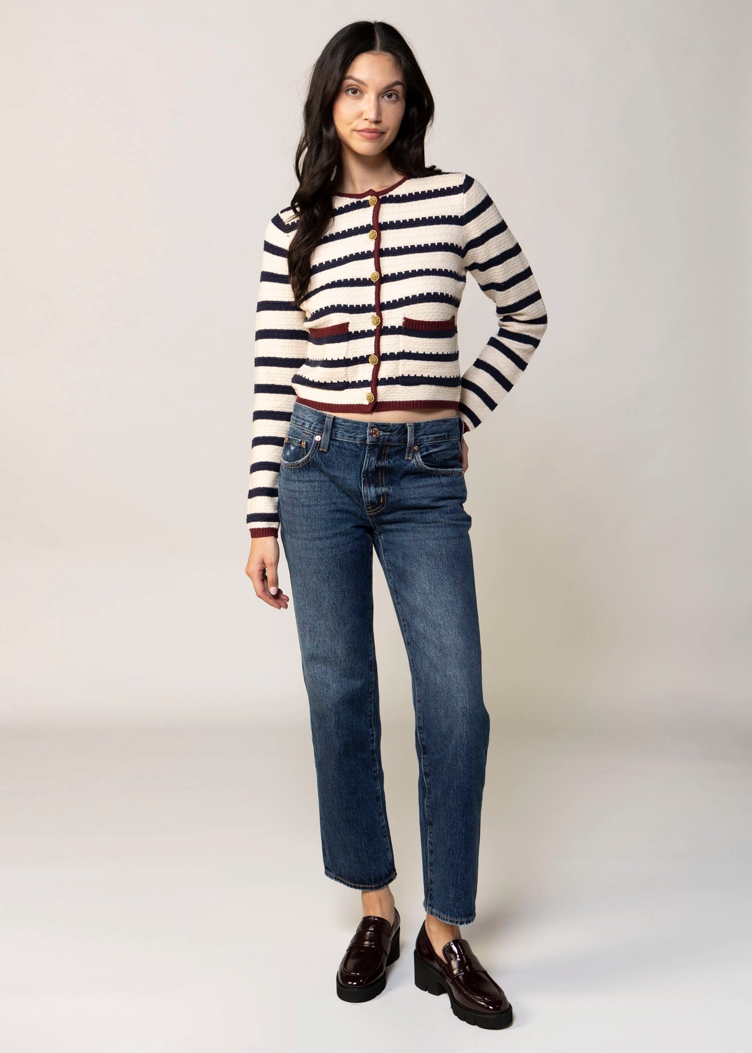 swatch_Ivory heartloom palermo striped cardigan