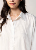 swatch_White/Grey pinstripe cropped button down shirt