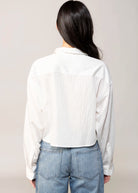 swatch_White/Grey pinstripe cropped button down shirt