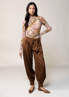 swatch_Multi avec les filles printed mesh long sleeve top