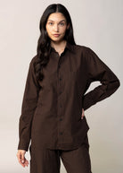 swatch_Brown/Black pistola mila button down shirt