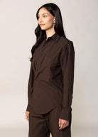 swatch_Brown/Black pistola mila button down shirt