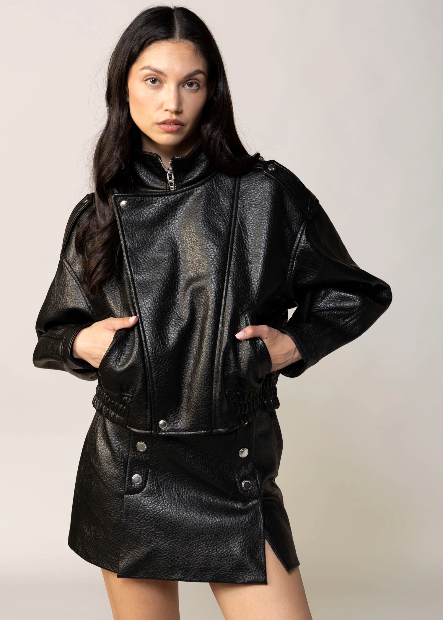 swatch_Black blank nyc night moves vegan leather skirt