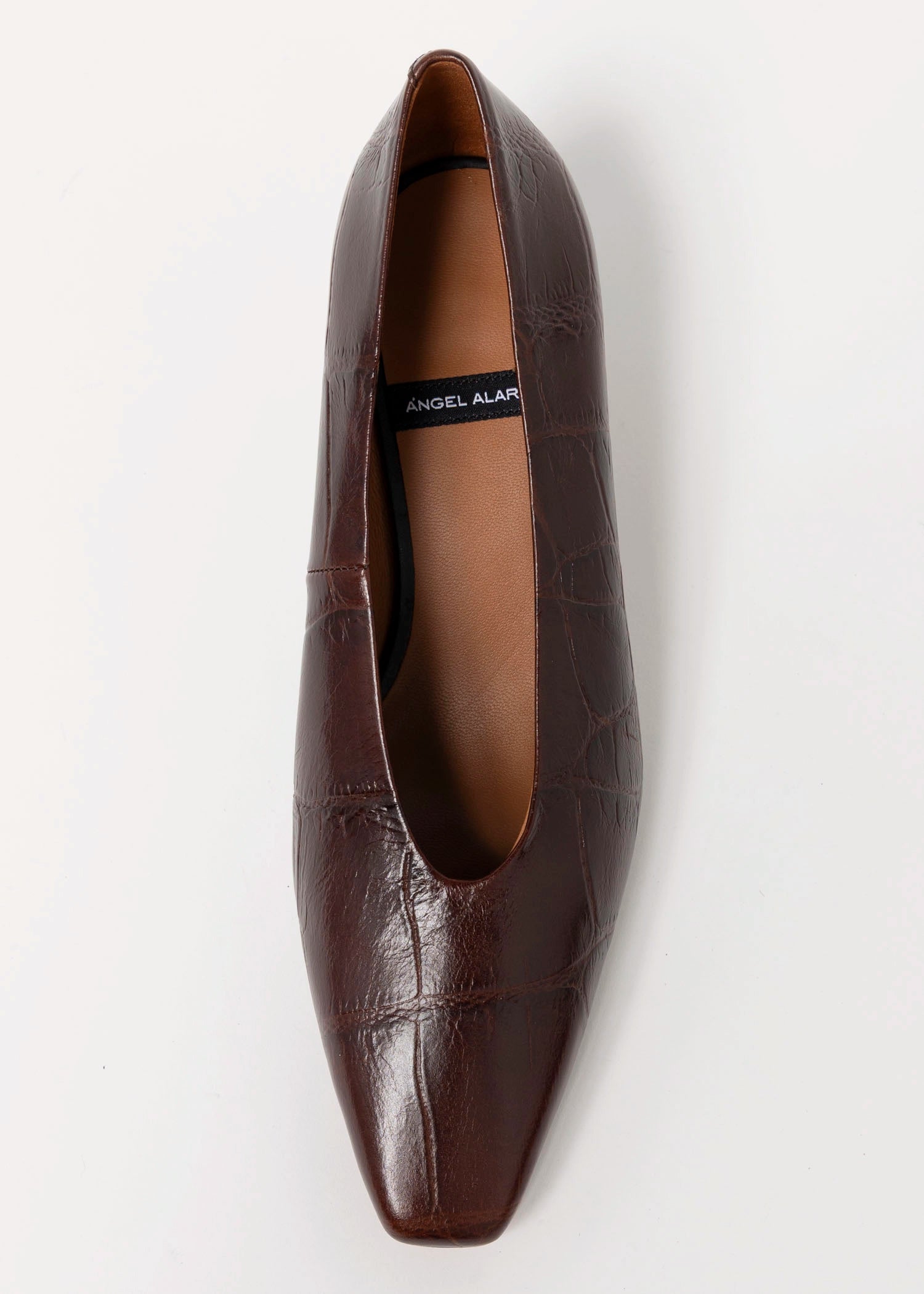 swatch_Brown Croco angel alarcon leather pump