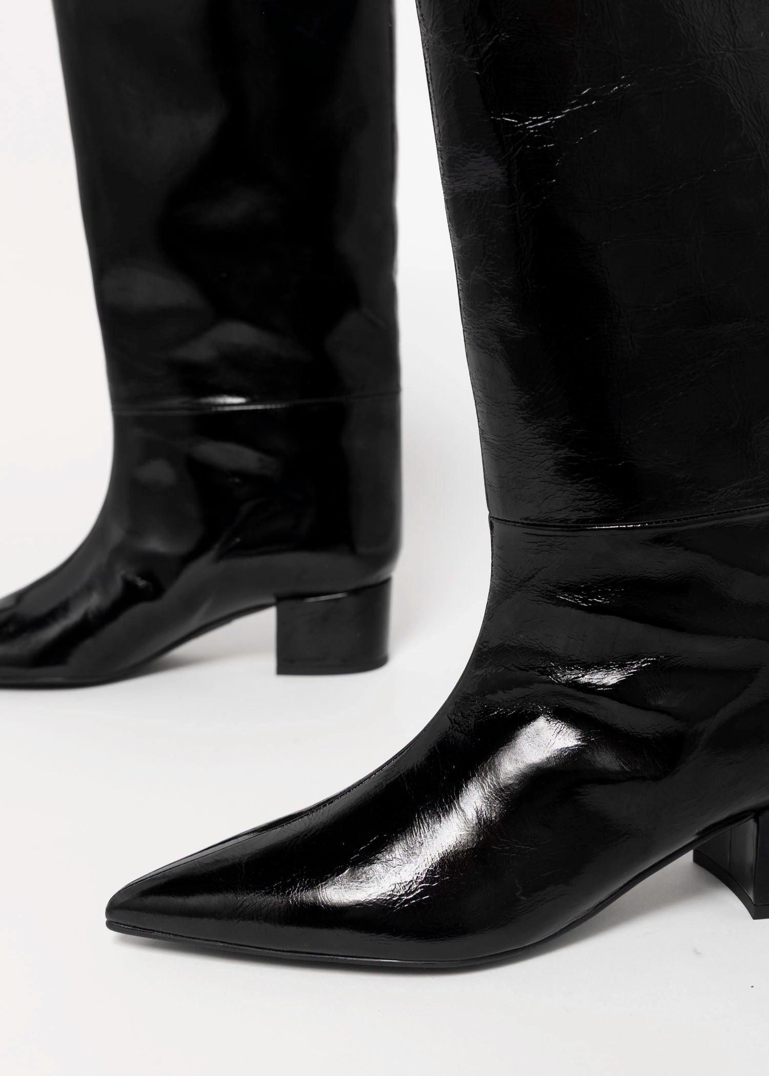 swatch_Black Patent angel alaron knee hight boot