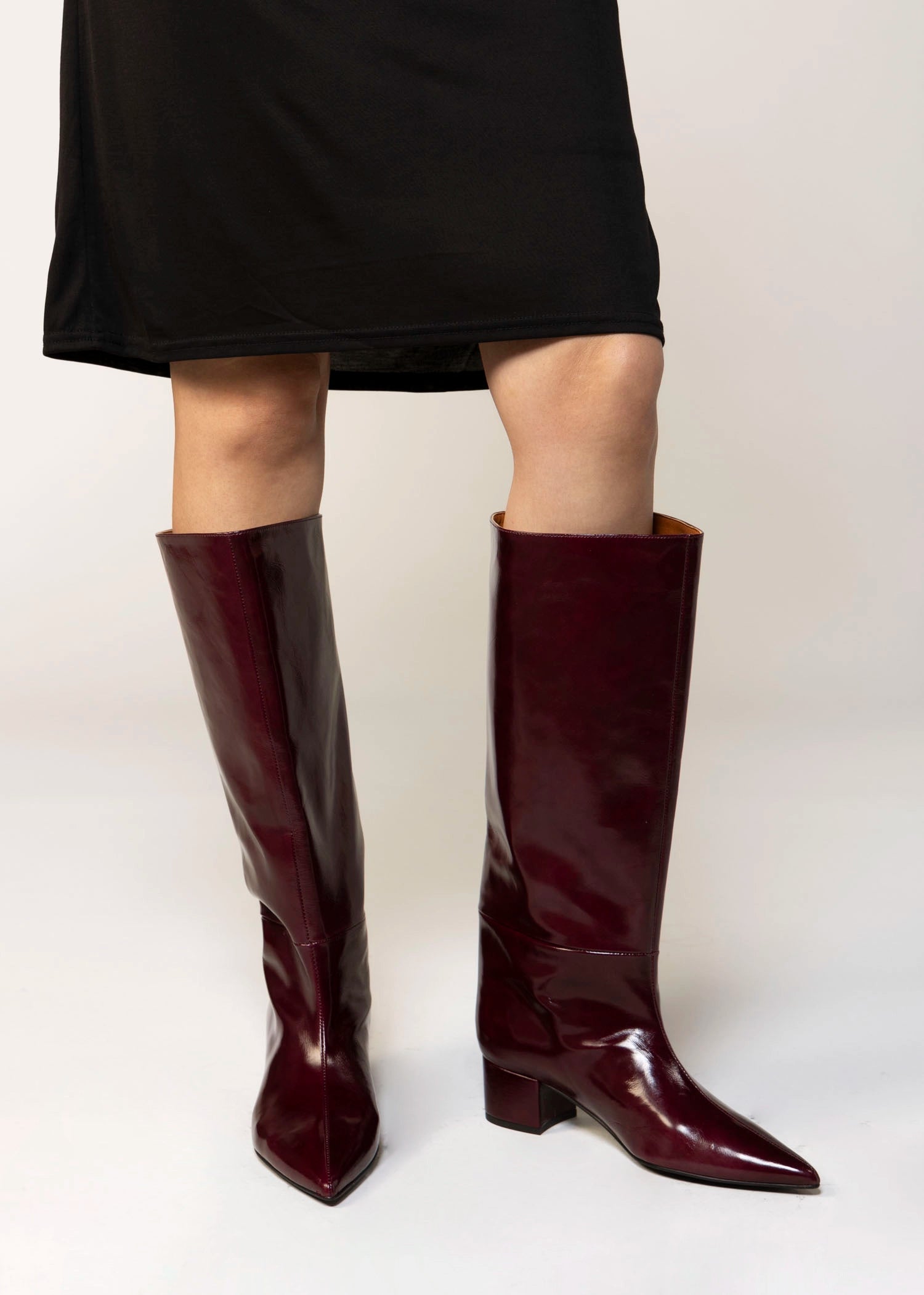 swatch_Eggplant Patent angel alaron knee hight boot