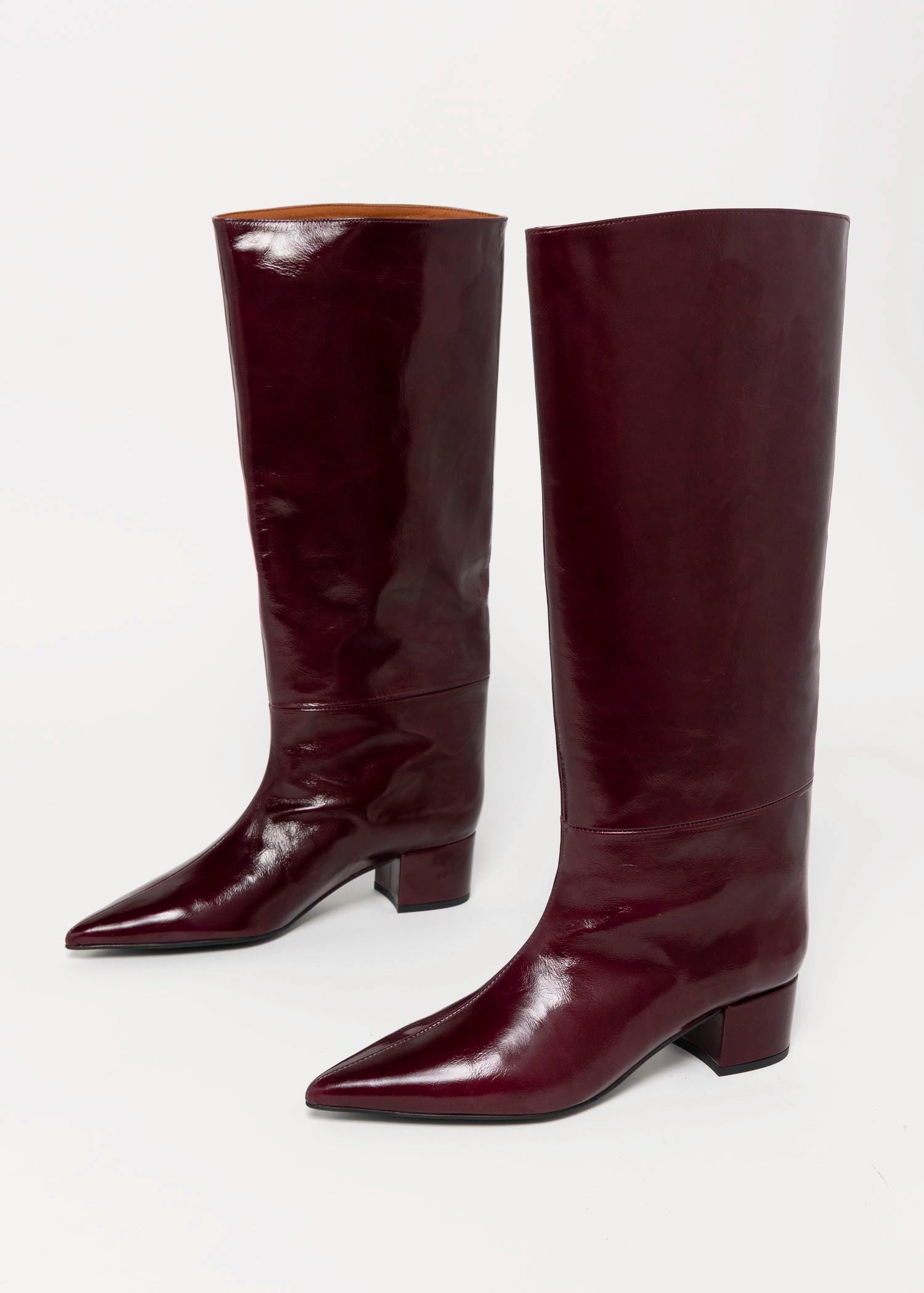swatch_Eggplant Patent angel alaron knee hight boot