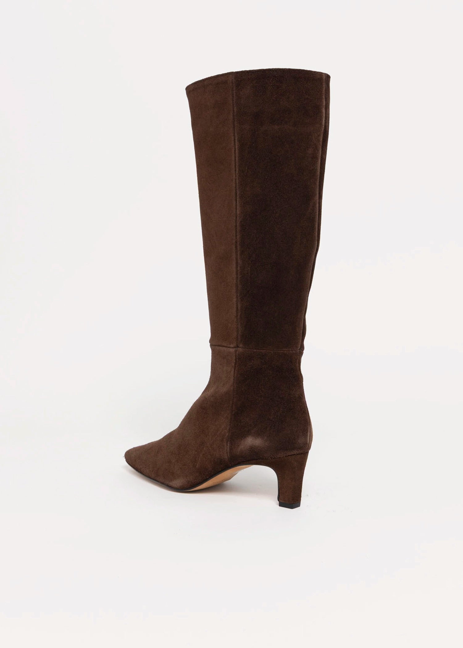 swatch_Chocolate Suede angel alarcon tall heeled suede knee high boot