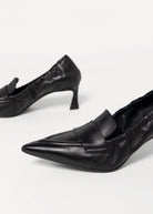 swatch_Black Leather l'idea pointed toe pump