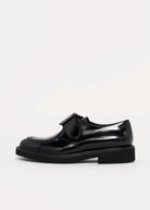 swatch_Black Leather l'idea single buckle loafer
