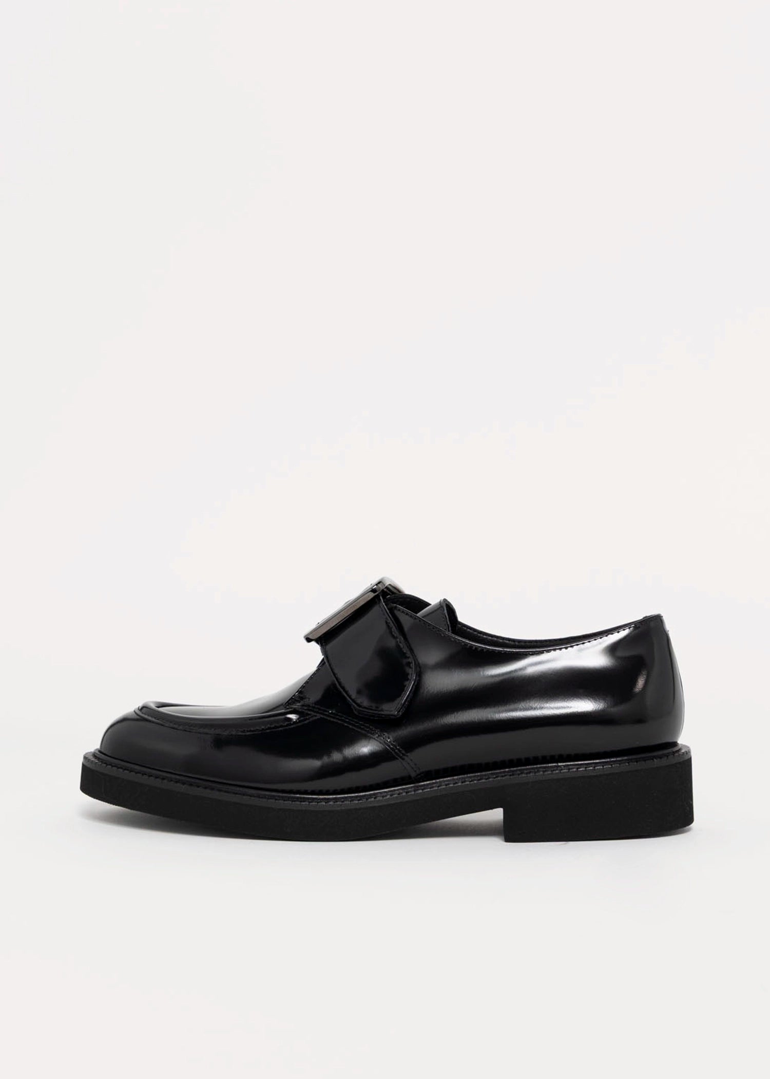 swatch_Black Leather l'idea single buckle loafer