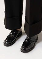 swatch_Black Leather l'idea single buckle loafer