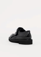 swatch_Black Leather l'idea single buckle loafer