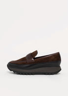 swatch_Black/Brown l'idea suede and leather sport loafer