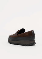 swatch_Black/Brown l'idea suede and leather sport loafer