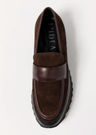 swatch_Black/Brown l'idea suede and leather sport loafer