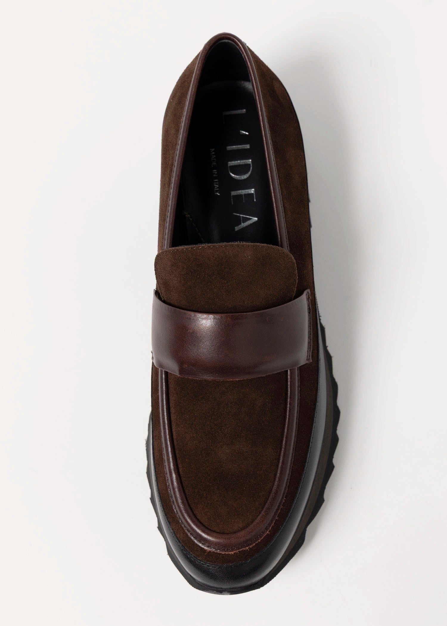 swatch_Black/Brown l'idea suede and leather sport loafer