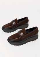 swatch_Black/Brown l'idea suede and leather sport loafer