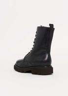 swatch_Black Leather l'idea waterproof combat boot