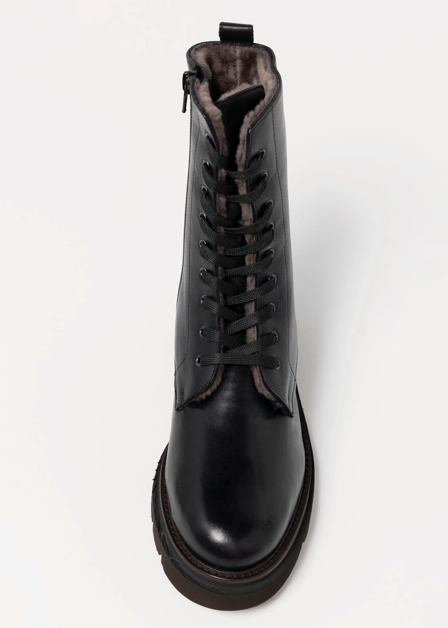 swatch_Black Leather l'idea waterproof combat boot