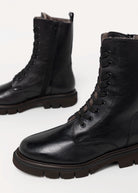 swatch_Black Leather l'idea waterproof combat boot