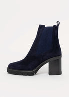 swatch_Navy Suede l'idea heeled chelsea boot