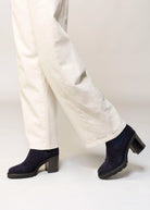 swatch_Navy Suede l'idea heeled chelsea boot