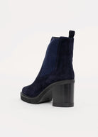 swatch_Navy Suede l'idea heeled chelsea boot