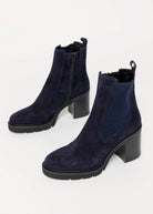 swatch_Navy Suede l'idea heeled chelsea boot
