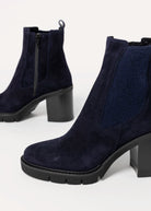 swatch_Navy Suede l'idea heeled chelsea boot