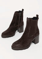 swatch_Mocha Suede l'idea heeled chelsea boot