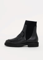 swatch_Black Leather l'idea penny loafer boot