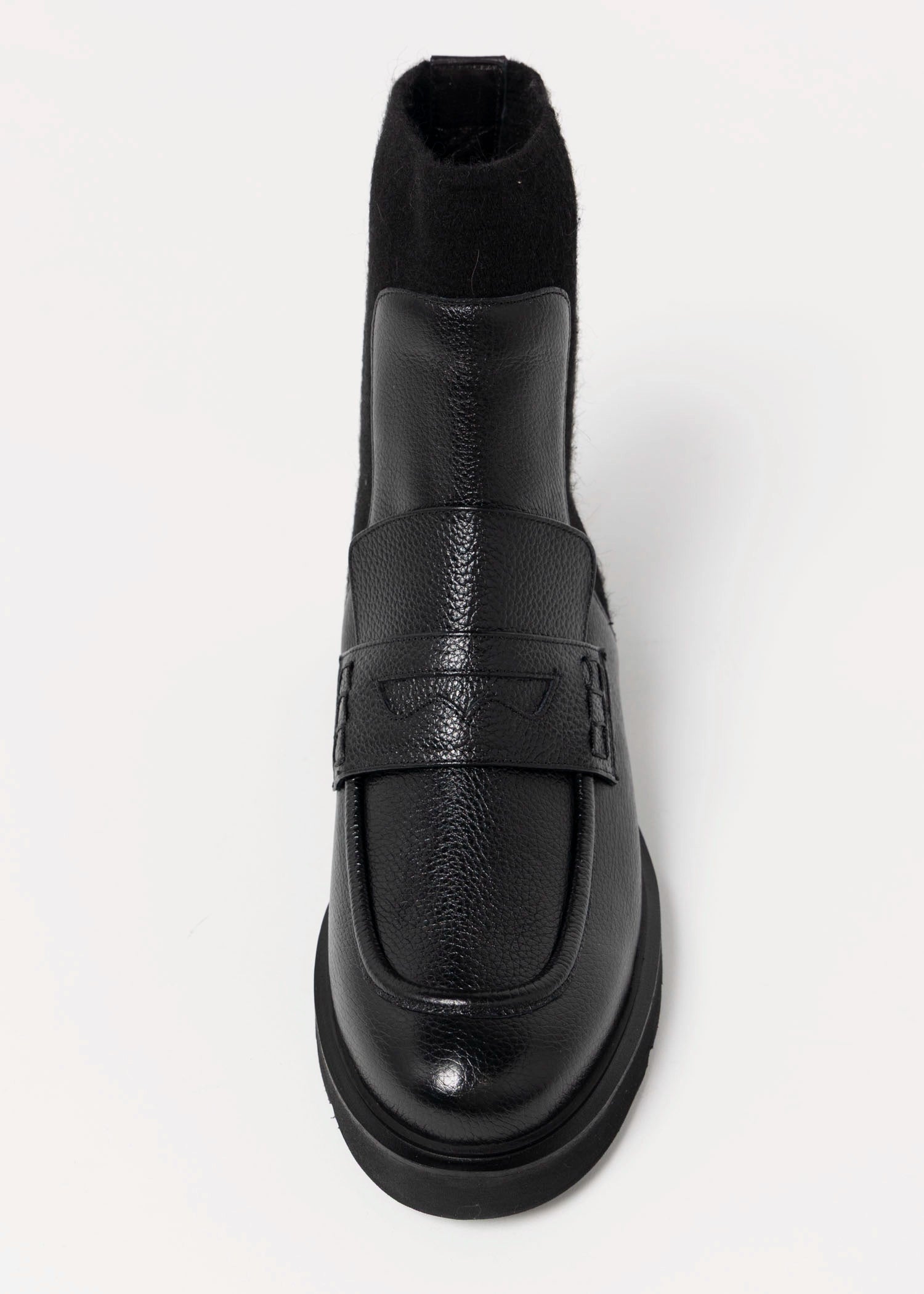 swatch_Black Leather l'idea penny loafer boot