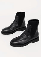 swatch_Black Leather l'idea penny loafer boot