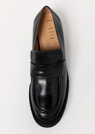swatch_Black Leather l'idea heeled loafer