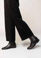 swatch_Black Leather l'idea chelsea boot with chain detail
