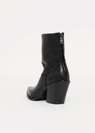 swatch_Black Leather l'idea western heeled boot