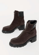 swatch_Chocolate Suede l'idea center zip boot