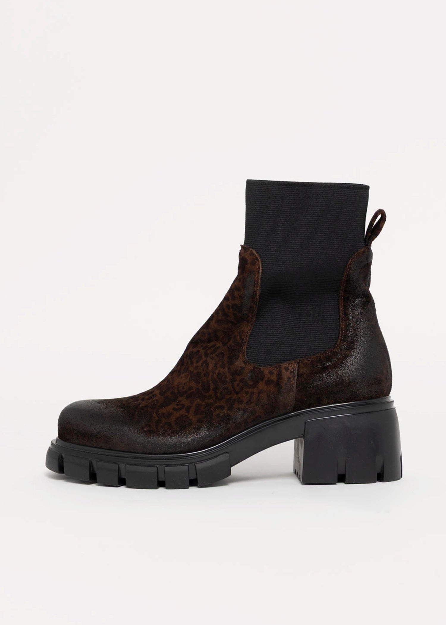 swatch_Leopard Suede l'idea lug sole sock boot