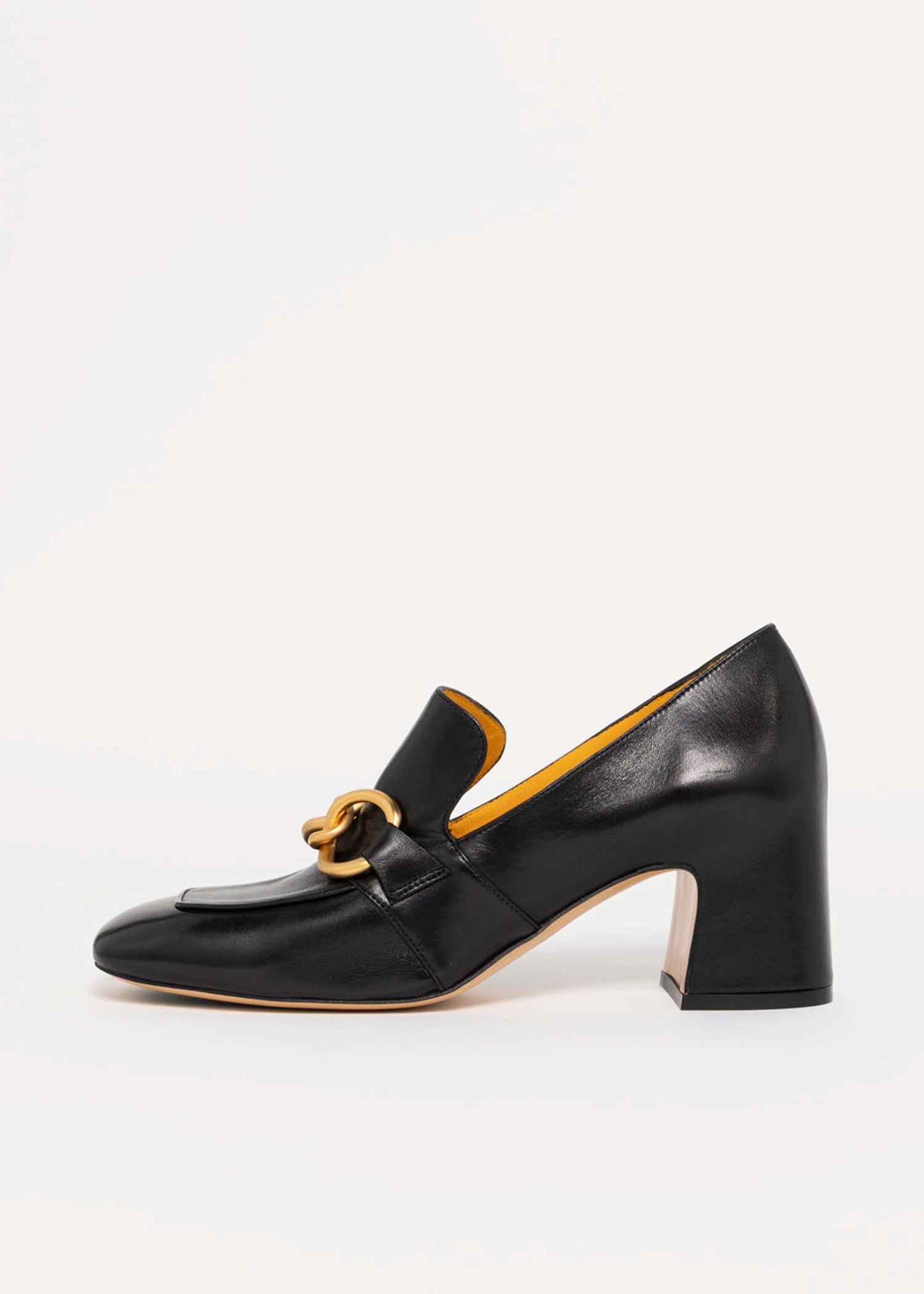 swatch_Black Leather mara bini perla heeled loafer