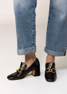 swatch_Black Leather mara bini perla heeled loafer