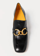 swatch_Black Leather mara bini perla heeled loafer