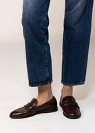 swatch_Brown Leather mara bini sally loafer