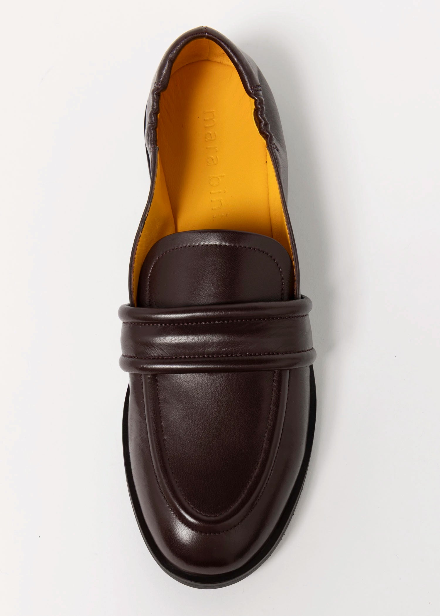 swatch_Brown Leather mara bini sally loafer