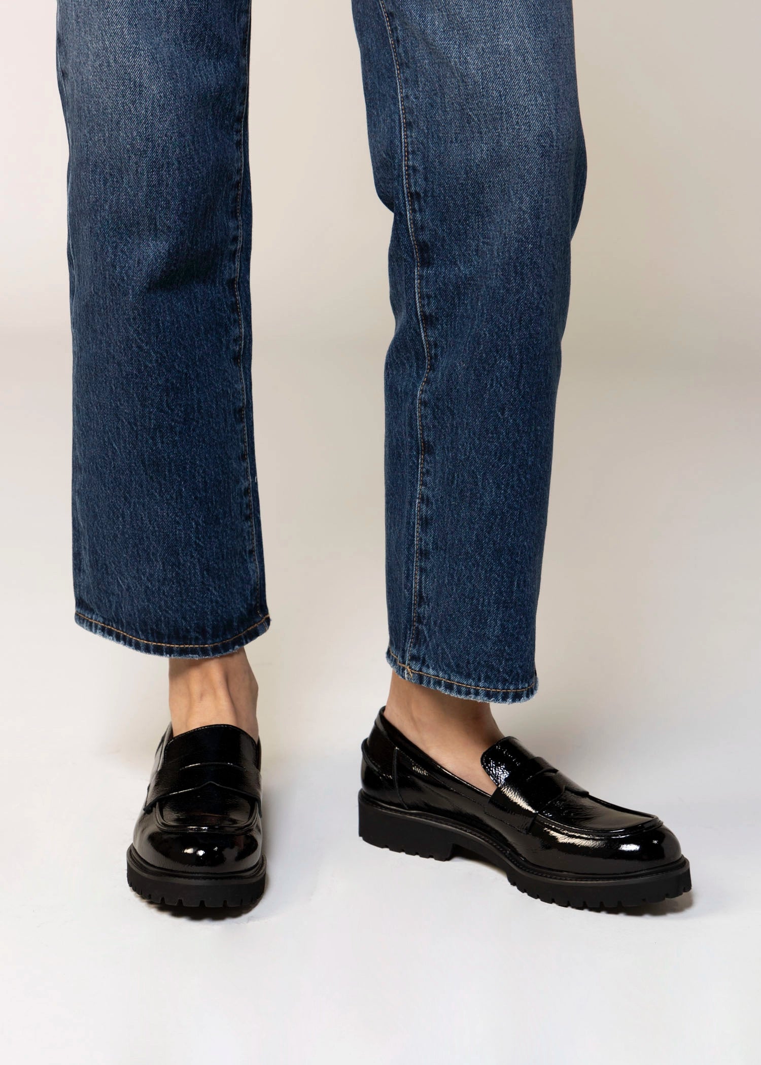 swatch_Black Patent l'idea italian leather penny loafer