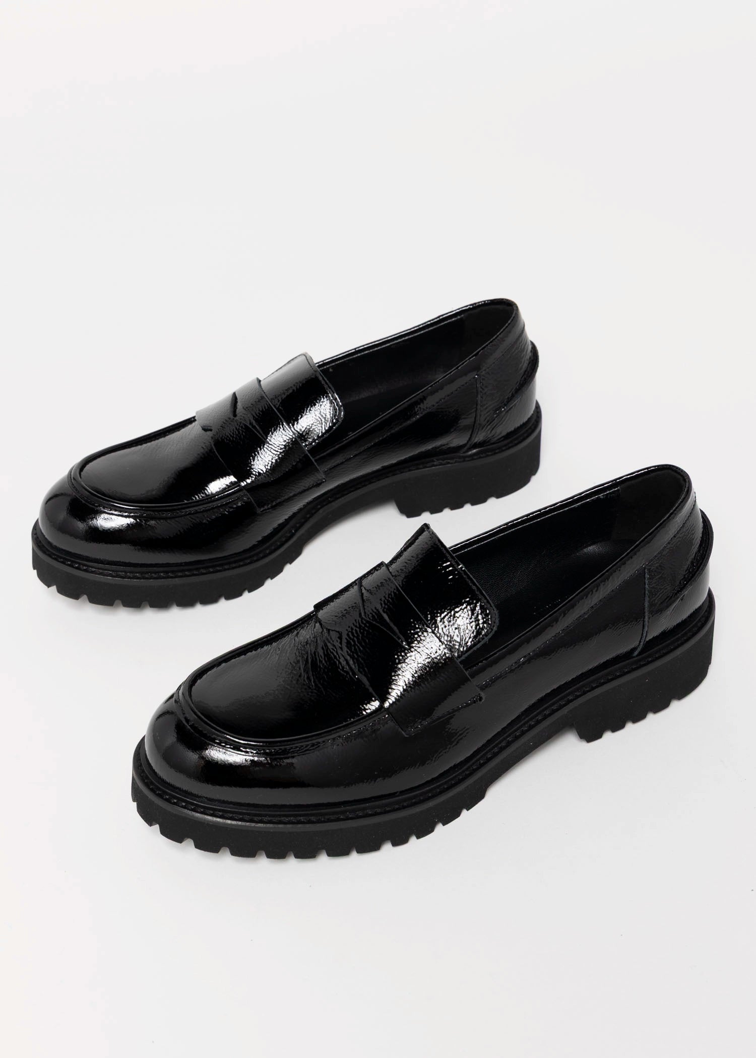 swatch_Black Patent l'idea italian leather penny loafer