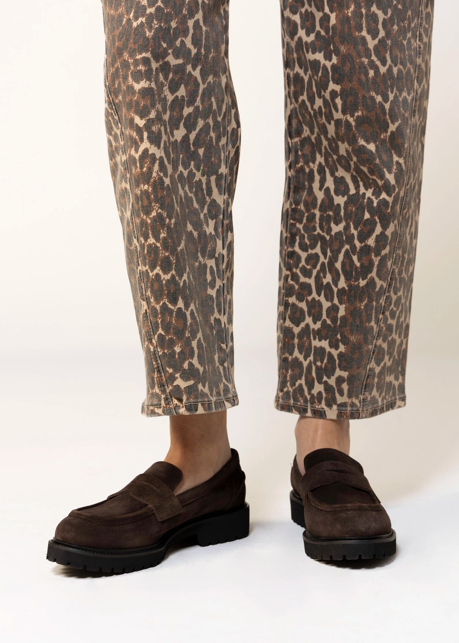 swatch_Dark Brown Suede l'idea italian leather penny loafer