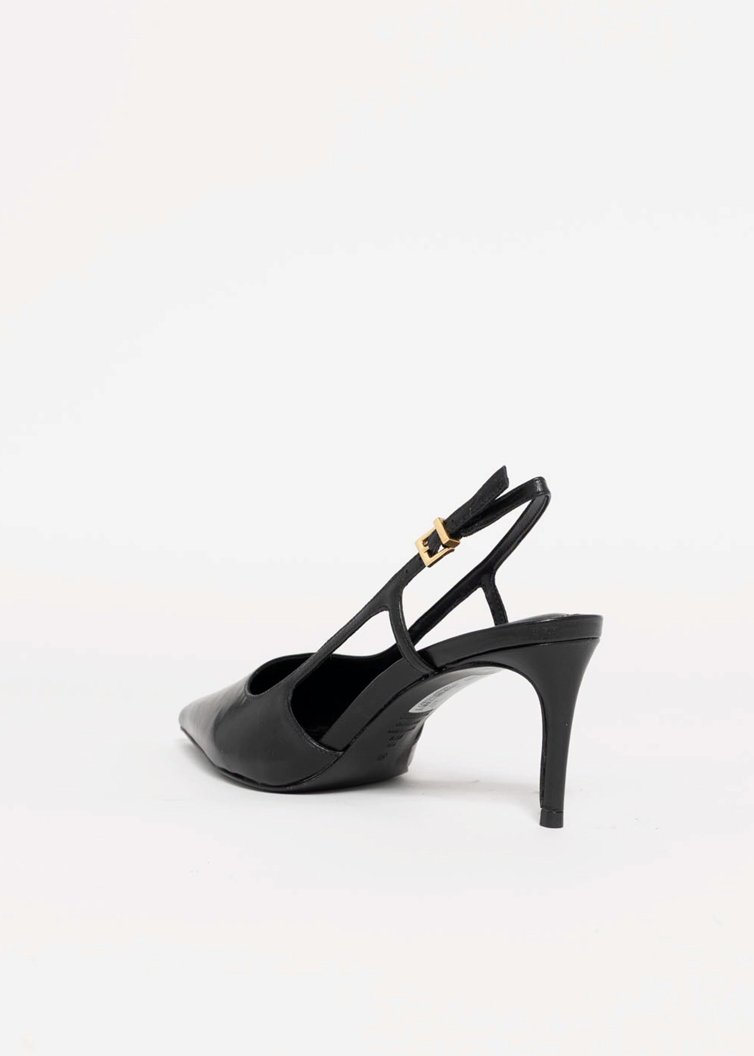 swatch_Black Leather schutz boris mid heel slingback pump