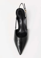 swatch_Black Leather schutz boris mid heel slingback pump