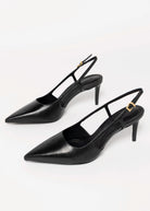 swatch_Black Leather schutz boris mid heel slingback pump